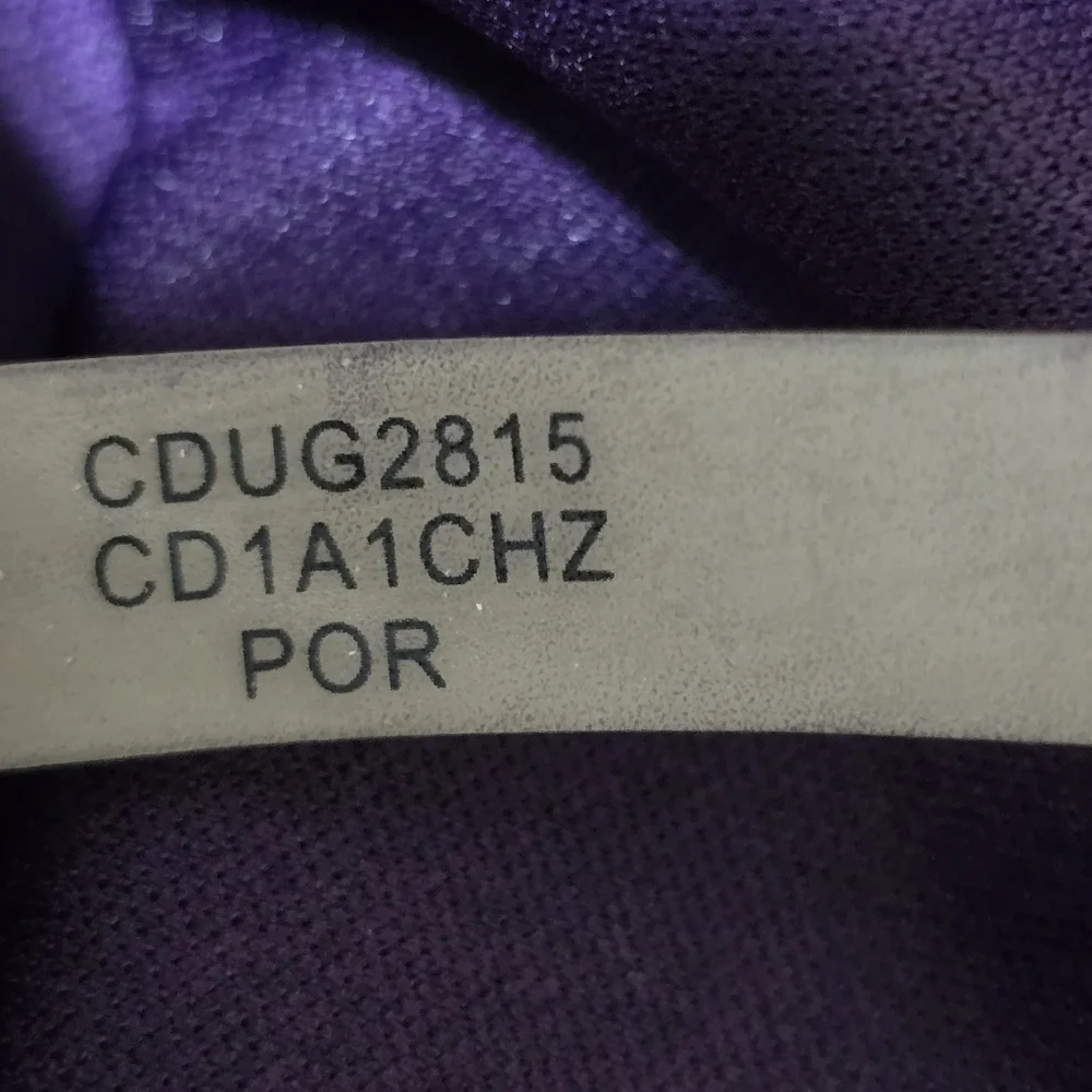CALVIN KLEIN size 6 Stretch‎ Zip Ruched One Shoulder Embellished Dress Purple